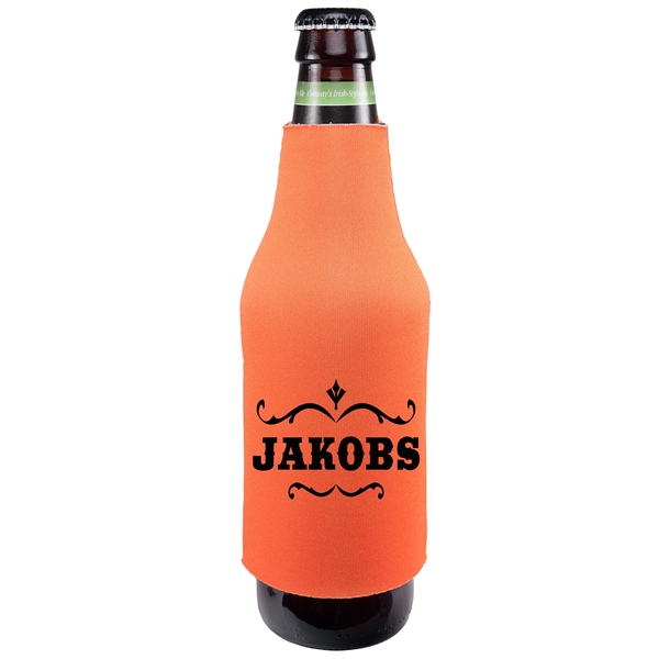 3 1/4"W x 6 1/2"H (lying flat) pullover bottle cooler made... from ASI 43051 CPS / Keystone CPS CPS/Keystone