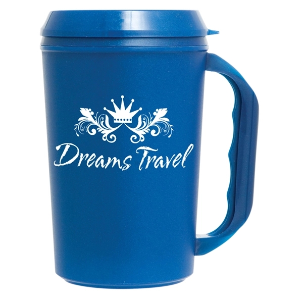 Insulated travel mug with drink-thru lid that's BPA-free and holds up... from ASI 43051 CPS / Keystone CPS CPS/Keystone