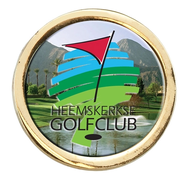 1" gold ball marker with a four color process domed imprint... from ASI 43051 CPS / Keystone CPS CPS/Keystone