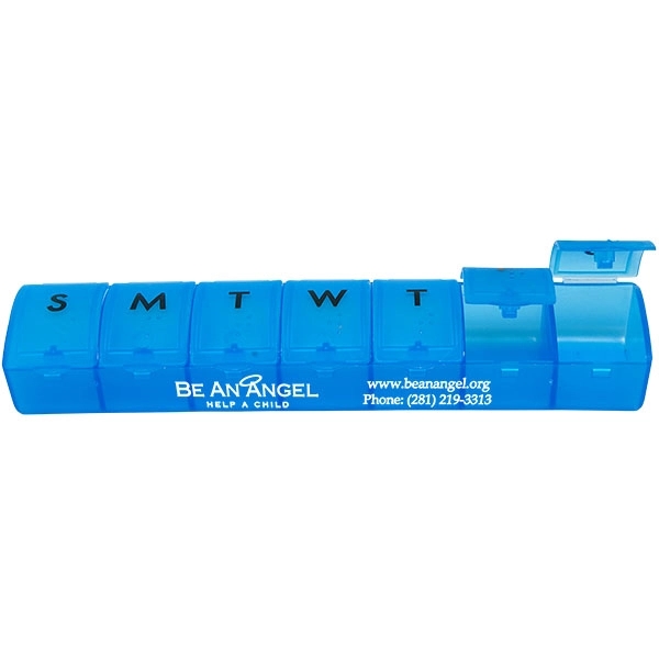 6" x 7/8" polypropylene pill dispenser with enough compartments for a... from ASI 43051 CPS / Keystone CPS CPS/Keystone