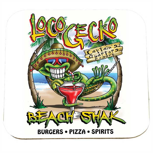 3 1/2" x 1 1/16" square coaster with waterproof plastic surface... from ASI 43051 CPS / Keystone CPS CPS/Keystone