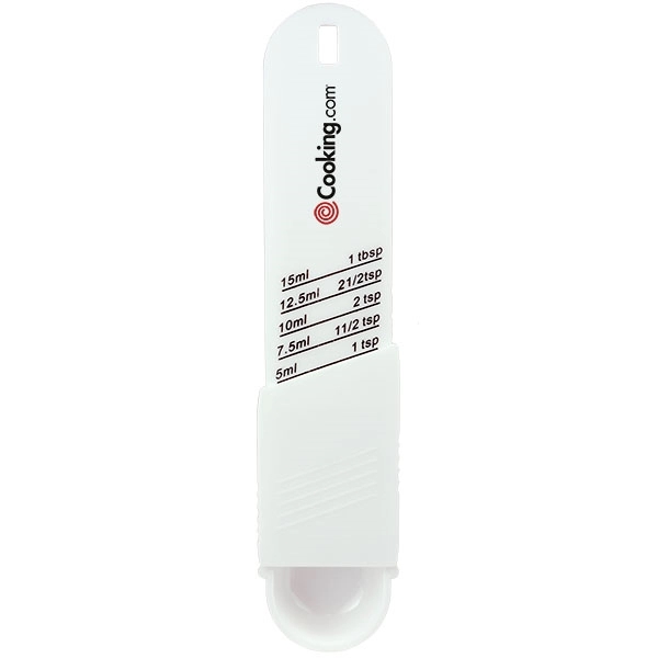 1 1/4" x 6 1/8" white measuring spoon that's adjustable and... from ASI 43051 CPS / Keystone CPS CPS/Keystone