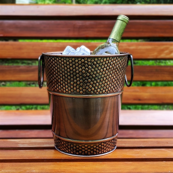 Copper Berkshire wine bucket for one or two bottles.  Elegant... from ASI 39839 BrekX