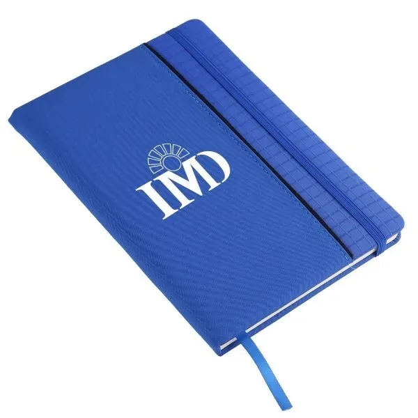 Journal with block pattern on cover, 80 lined sheets of FSC®... from ASI 52840 Evans Manufacturing
