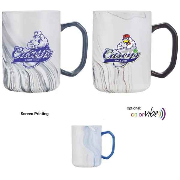 20 oz ceramic mug with marble pattern.... from ASI 99030 Zipline / Zipline Zipline®