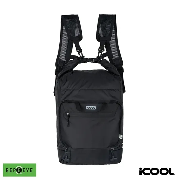 iCOOL® Rockvale Repreve® Packable Puffer 24-Can Backpack ...... from ASI 67866 Logomark/Valumark