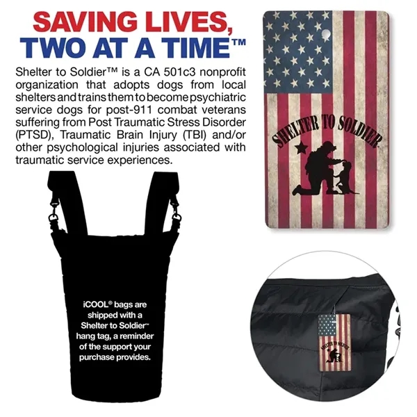 iCOOL® Rockvale Repreve® Packable Puffer 24-Can Backpack ...... from ASI 67866 Logomark/Valumark