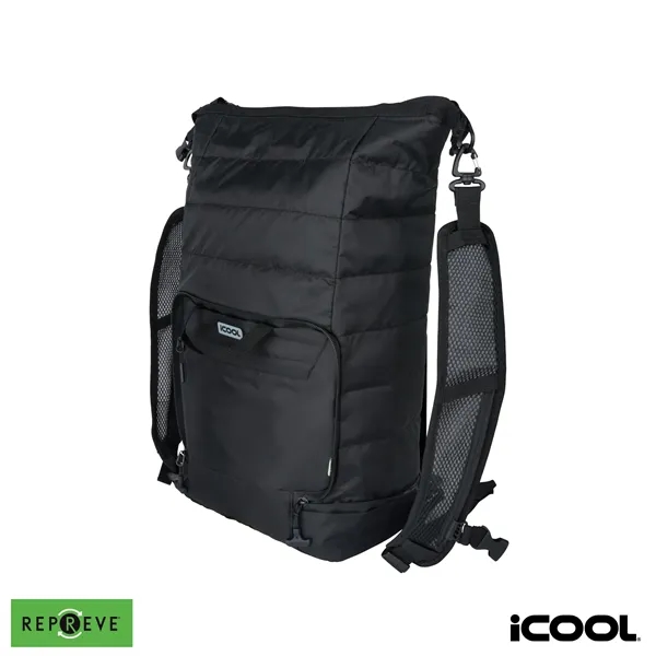 iCOOL® Rockvale Repreve® Packable Puffer 24-Can Backpack ...... from ASI 67866 Logomark/Valumark