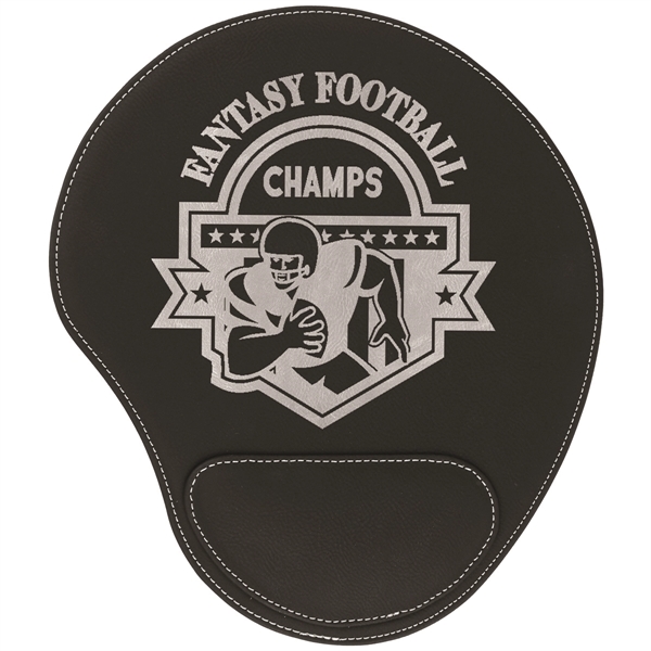 9" x 10 1/4" PU leatherette mousepad with wrist rest.... from ASI 74601 Calico