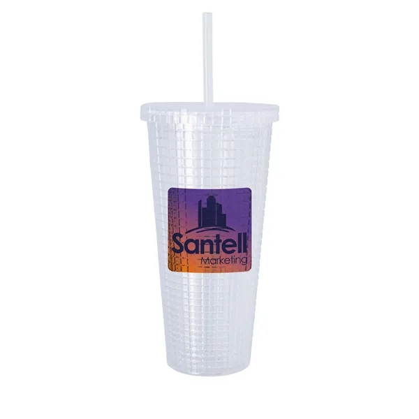 Square-Pattern Double-Wall Tumbler - 23 oz.... from ASI 40480 Koozie Group