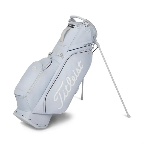 Golf bag stand with waterproof performance, apparel pocket, double strap, and... from ASI 57653 Gold Bond