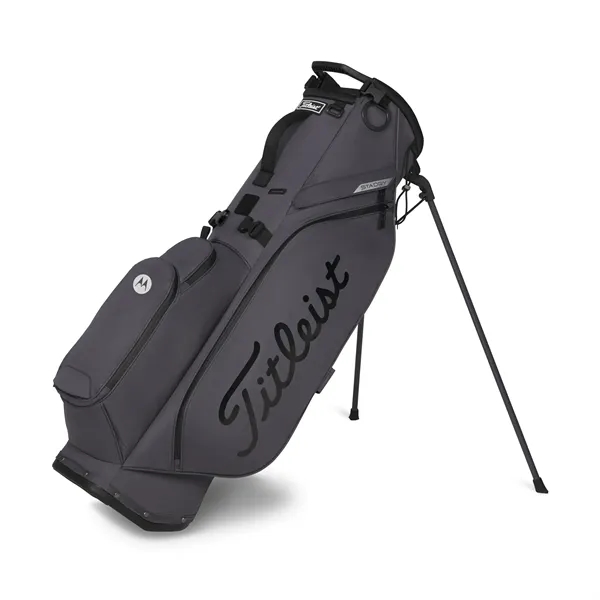 Golf bag stand with waterproof performance, apparel pocket, double strap, and... from ASI 57653 Gold Bond