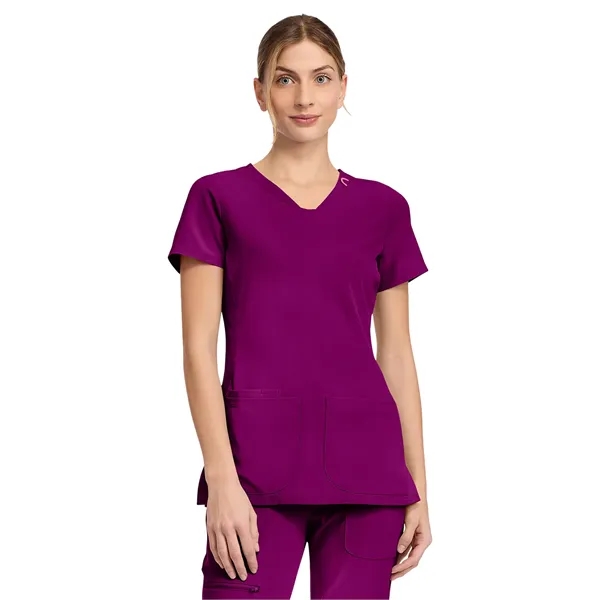 Med Couture - AMP - Women's 3-Pocket V-Neck Scrub Top... from ASI 86018 Scrub Authority