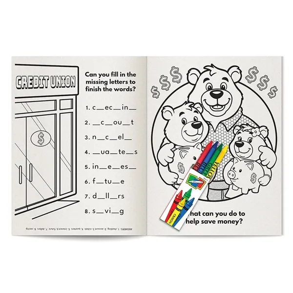 A Trip to the Credit Union coloring and activity book fun... from ASI 45815 Coloring Book Solutions / Coloring Book Solutions™