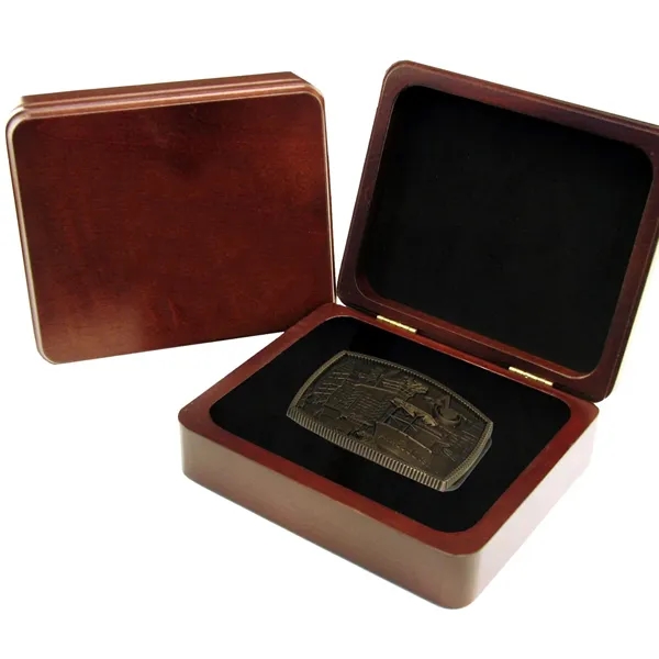 Wood presentation box with hidden hinge with interior flocking, 6" x... from ASI 88156 Solid Dimensions Inc / Solid Dimensions Line