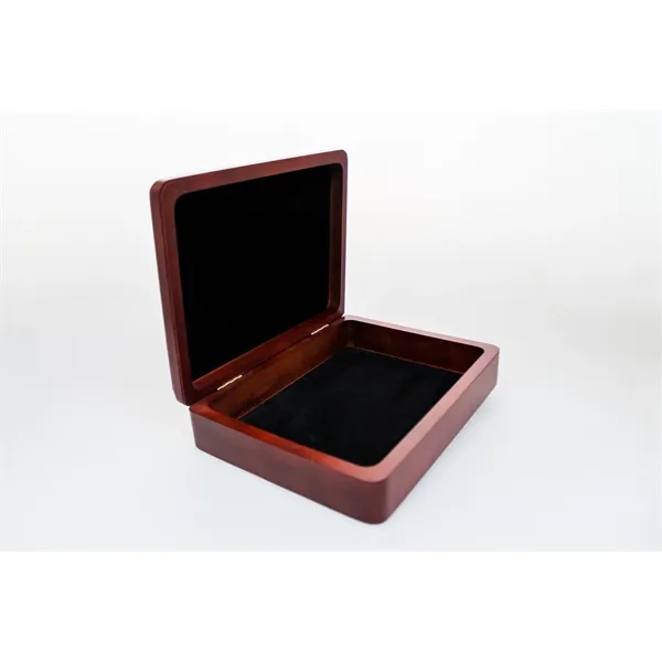 Wood presentation box with hidden hinge with interior flocking, 9" x... from ASI 88156 Solid Dimensions Inc / Solid Dimensions Line