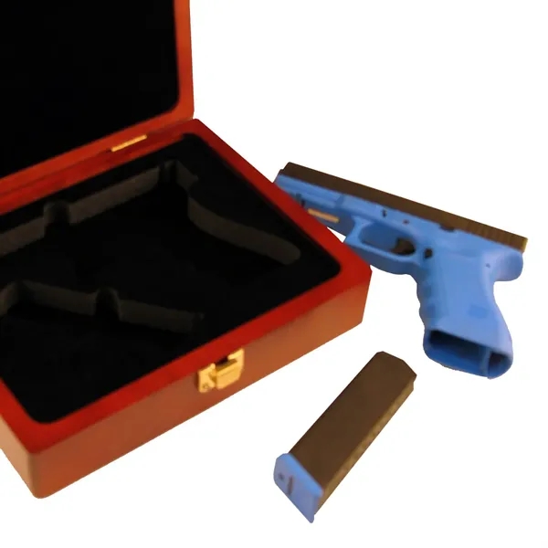 Wood presentation box with hidden hinge with interior flocking colors.... from ASI 88156 Solid Dimensions Inc / Solid Dimensions Line