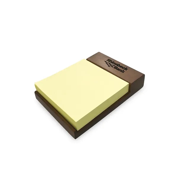Solid wood memo pad holder with 100 sheets of self-adhesive note... from ASI 88156 Solid Dimensions Inc / Solid Dimensions Line