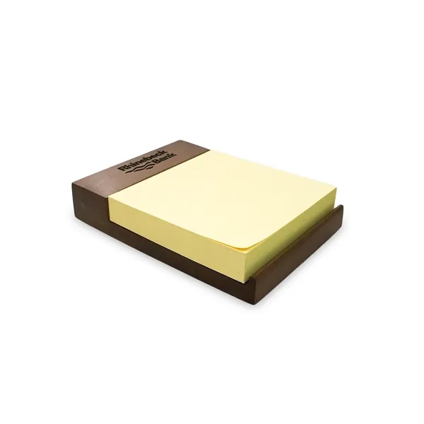 Solid wood memo pad holder with 100 sheets of self-adhesive note... from ASI 88156 Solid Dimensions Inc / Solid Dimensions Line