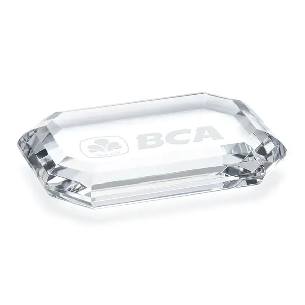The Amherst Optical Crystal Paperweight features a sleek rectangular shape with... from ASI 84592 St Regis Group / St Regis