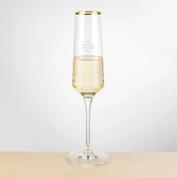 The Tucson Gold Rim Flute features a tall, slender silhouette designed... from ASI 84592 St Regis Group