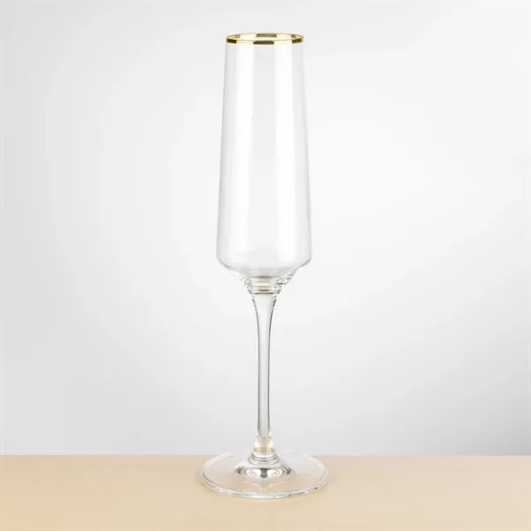 The Tucson Gold Rim Flute features a tall, slender silhouette designed... from ASI 84592 St Regis Group