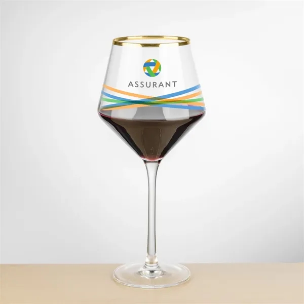 The Tucson Gold Rim Burgundy VividPrint™ Wine Glass showcases a generous,... from ASI 84592 St Regis Group