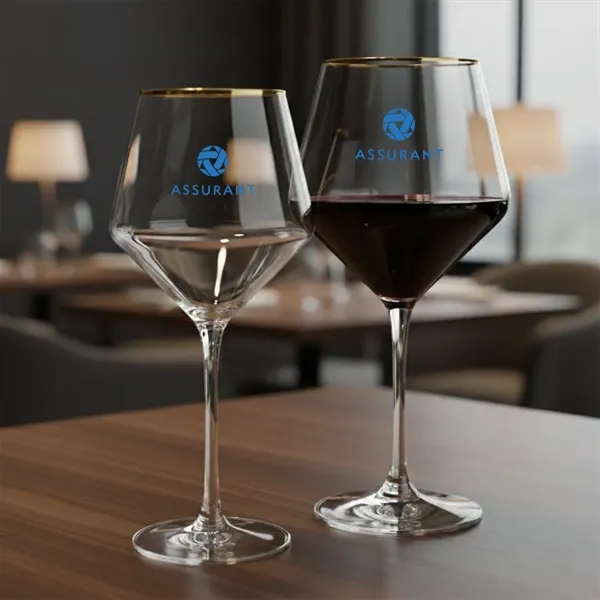 The Tucson Gold Rim Burgundy Wine Glass showcases a generous, rounded... from ASI 84592 St Regis Group