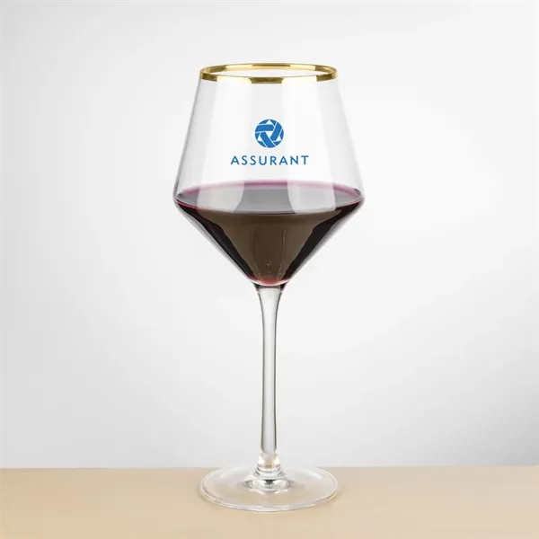 The Tucson Gold Rim Burgundy Wine Glass showcases a generous, rounded... from ASI 84592 St Regis Group