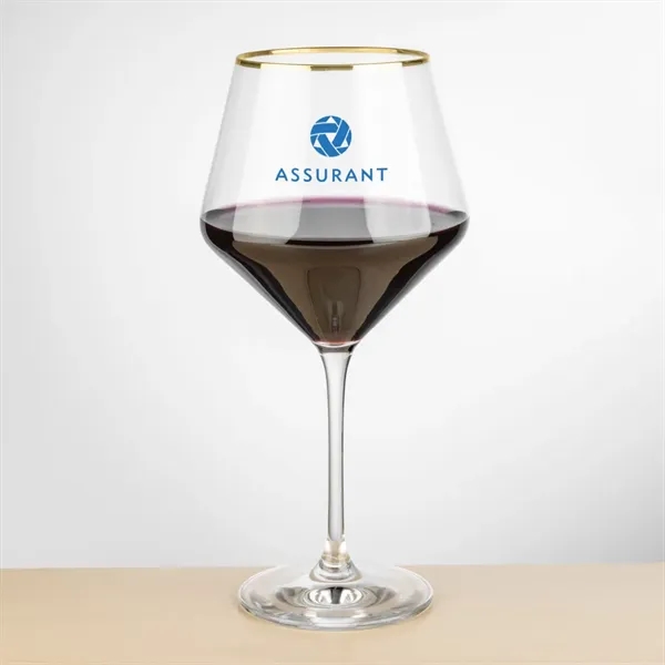 The Tucson Gold Rim Burgundy Wine Glass showcases a generous, rounded... from ASI 84592 St Regis Group