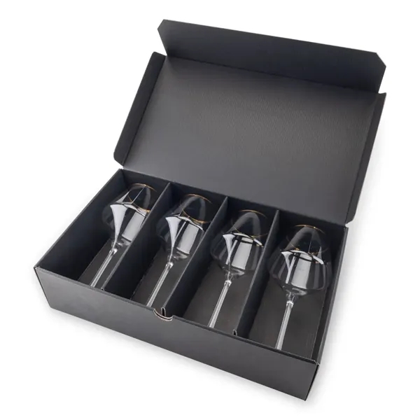 The Tucson Gold Rim Burgundy Wine Glass showcases a generous, rounded... from ASI 84592 St Regis Group