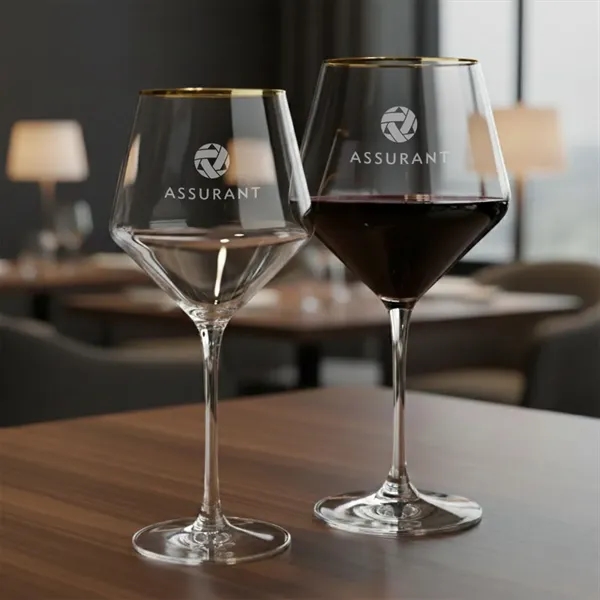 The Tucson Gold Rim Burgundy Wine Glass showcases a generous, rounded... from ASI 84592 St Regis Group