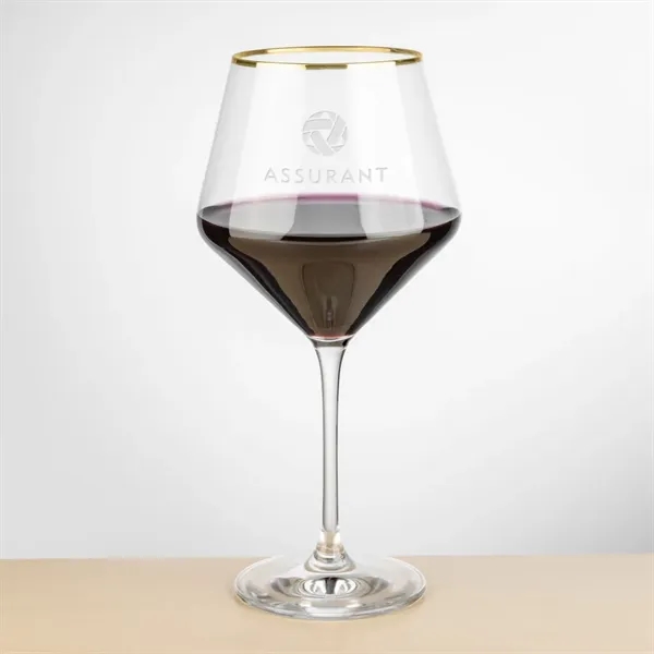 The Tucson Gold Rim Burgundy Wine Glass showcases a generous, rounded... from ASI 84592 St Regis Group