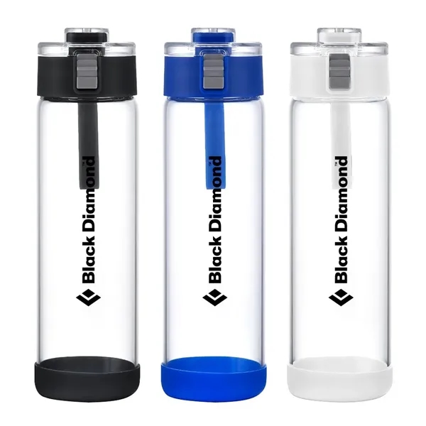 22oz Glass Bottle w Flip Lid... from ASI 88060 Snugz/USA Inc