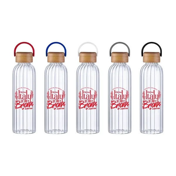 21oz Glass Bottle w Bamboo Lid... from ASI 88060 Snugz/USA Inc