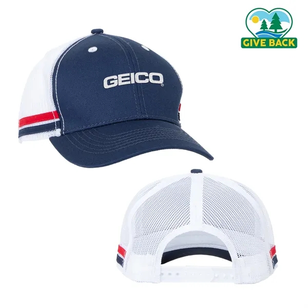 America 250 ACE Striped Trucker Hat... from ASI 44900 NC Custom (CI/Lanco) / ACE USA