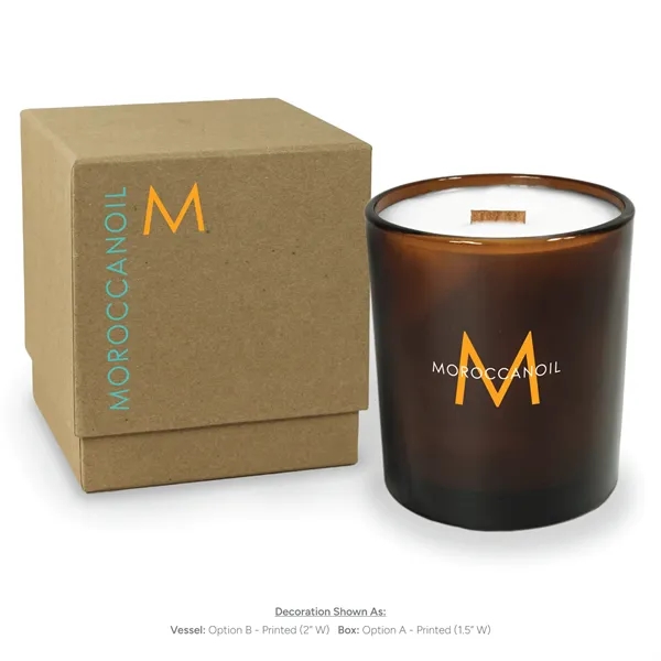 Eco-chic amber glass provides a muted background for your printed artwork... from ASI 38850 Bath Promotions / Bath Promotions