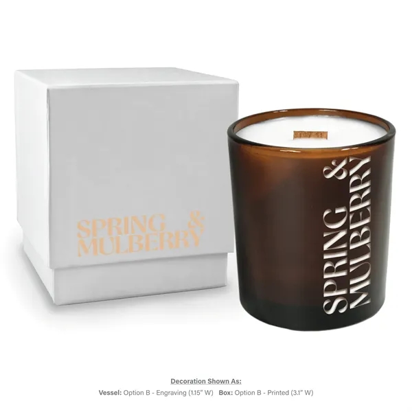 Amber glass provides an eco-chic, warm background for your engraved artwork... from ASI 38850 Bath Promotions / Bath Promotions