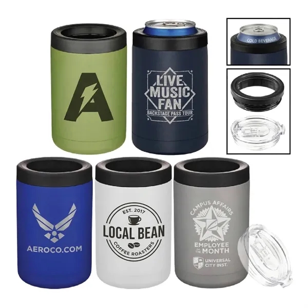 2 in 1 vacuum insulated can holder and tumbler plus 1... from ASI 37218 Athena Promo (tm)