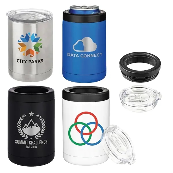 2-in-1 stainless steel insulated can holder and tumbler plus 1 color... from ASI 37218 Athena Promo (tm)