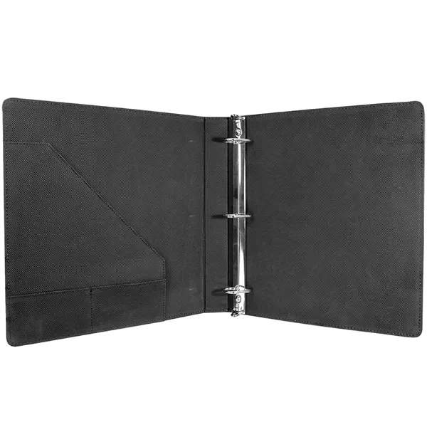 10.5" x 11.5" x 1.5" blue and silver PU leatherette 3-ring... from ASI 74601 Calico