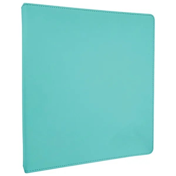 10.5" x 11.5" x 1.5" teal PU leatherette 3-ring binder.... from ASI 74601 Calico
