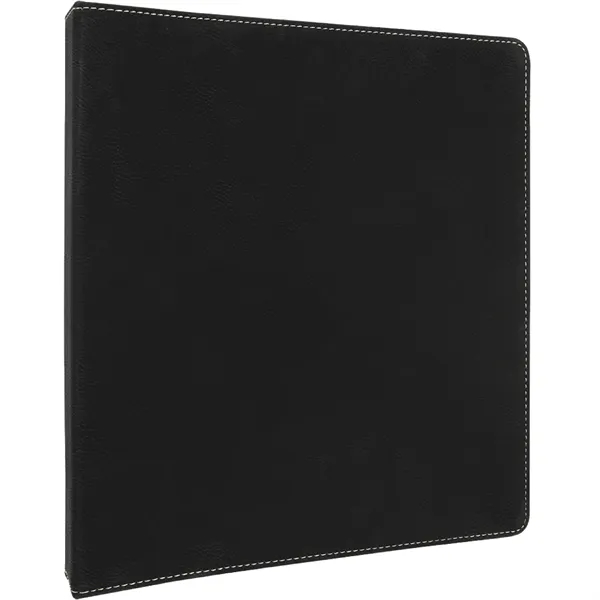 10.5" x 11.5" x 1.5" black and silver PU leatherette 3-ring... from ASI 74601 Calico