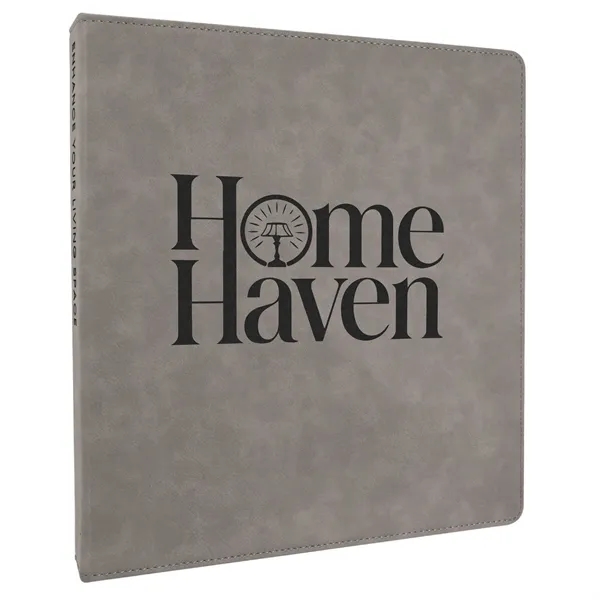 10.5" x 11.5" x 1.5" gray PU leatherette 3-ring binder.... from ASI 74601 Calico