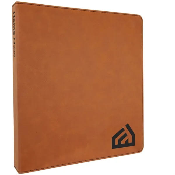 10.5" x 11.5" x 1.5" rawhide PU leatherette 3-ring binder.... from ASI 74601 Calico