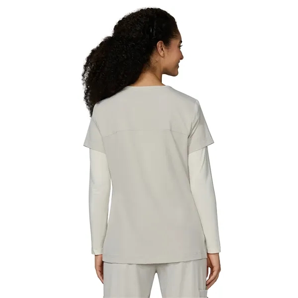 koi - Solis - Women's Ribbed V-Neck 4-Pocket Sari Scrub Top... from ASI 86018 Scrub Authority