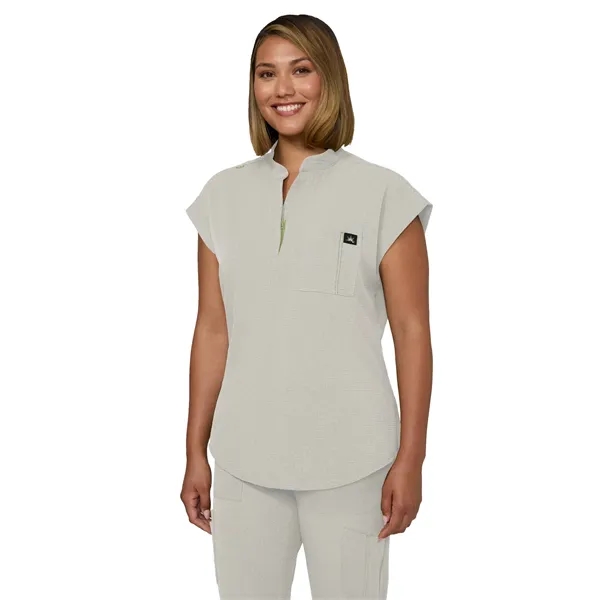 koi - Solis - Women's Zipper Neck Combo Chest Pocket Catr...... from ASI 86018 Scrub Authority
