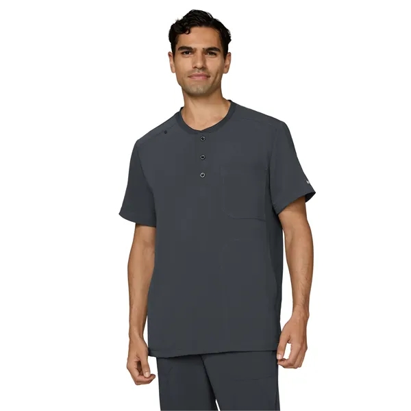 koi - Next Gen - Men's Three-Pocket Henley Neck Scrub Top... from ASI 86018 Scrub Authority