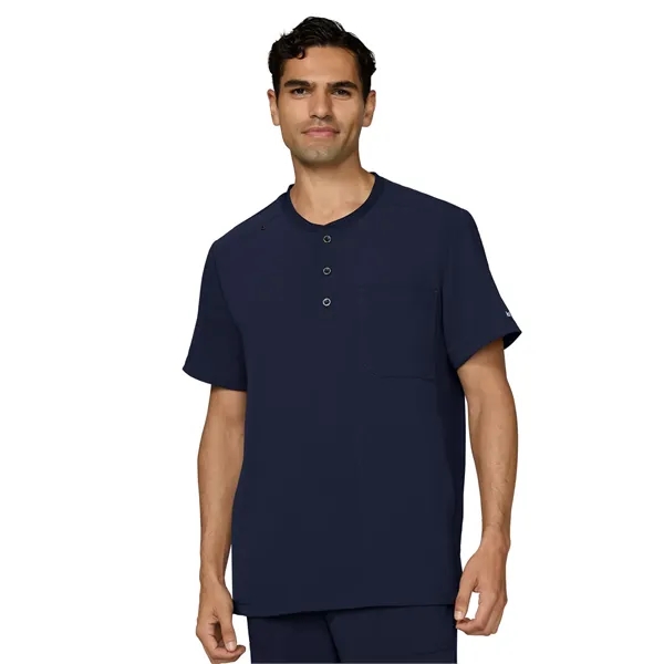 koi - Next Gen - Men's Three-Pocket Henley Neck Scrub Top... from ASI 86018 Scrub Authority