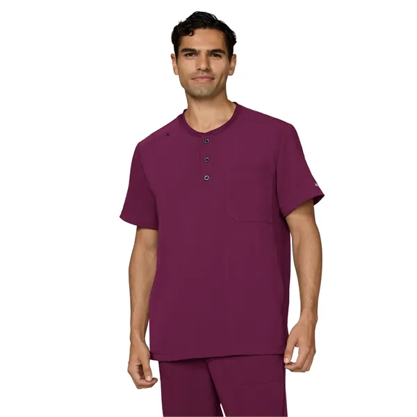 koi - Next Gen - Men's Three-Pocket Henley Neck Scrub Top... from ASI 86018 Scrub Authority